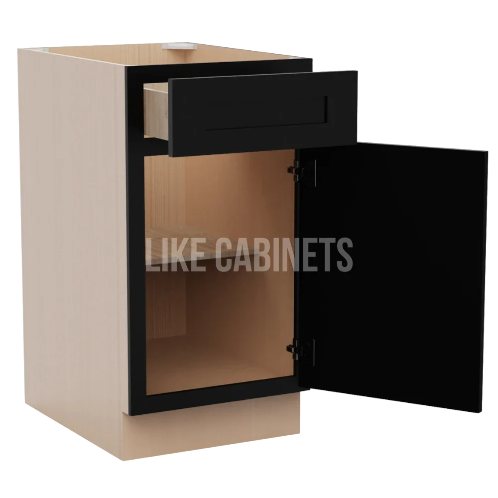 Iron Black Base Cabinet with Single Door & Drawer