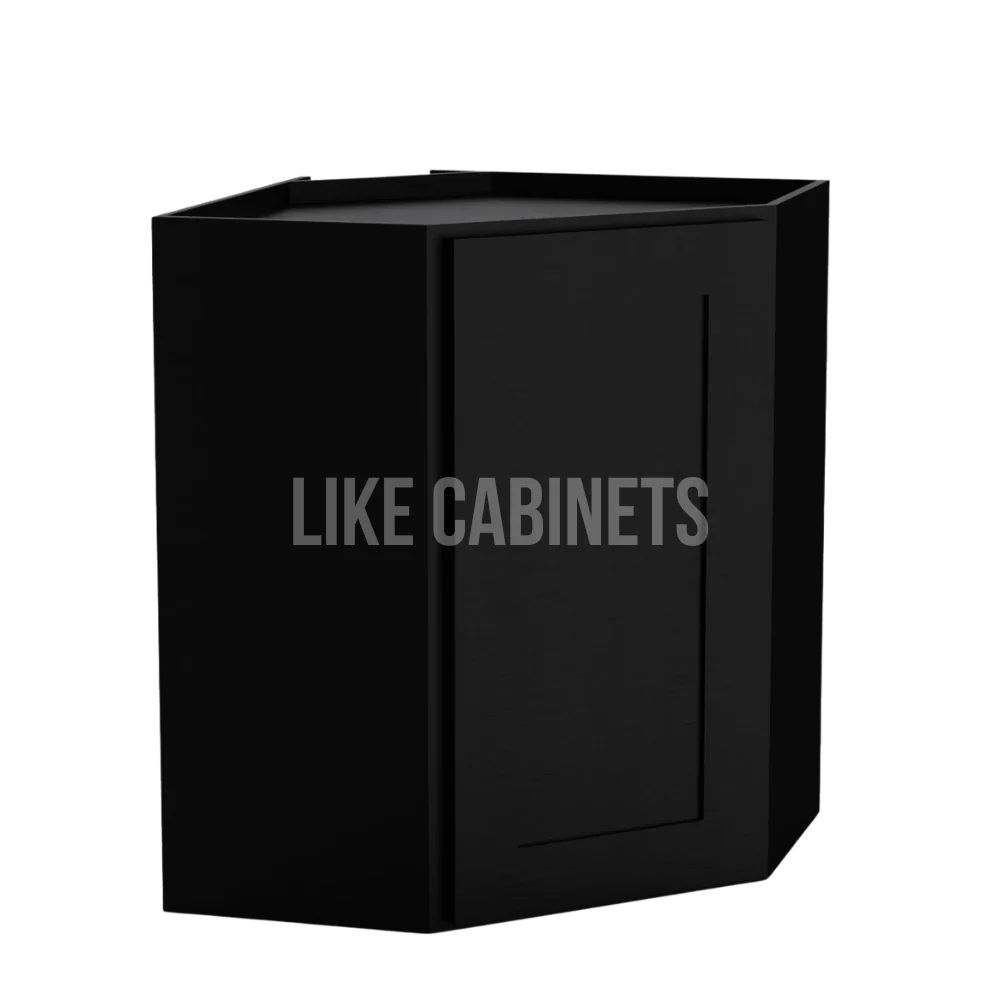 Iron Black 24'' Diagonal Corner Wall Cabinet