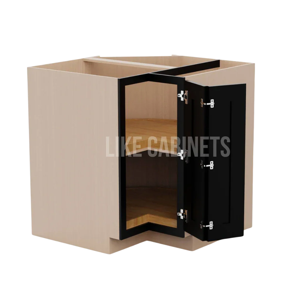 Iron Black Shaker Lazy Susan Base Cabinet