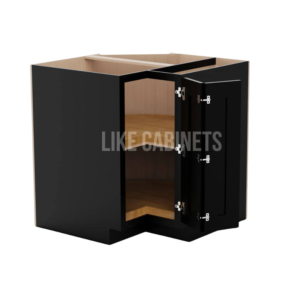 Iron Black Shaker Lazy Susan Base Cabinet