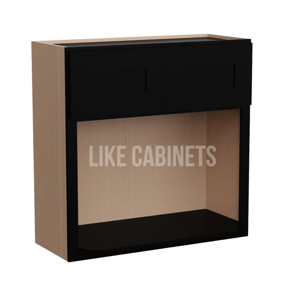 Iron Black Microwave Wall Cabinet