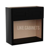 Iron Black Microwave Wall Cabinet