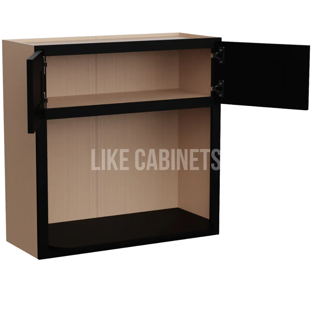 Iron Black Microwave Wall Cabinet