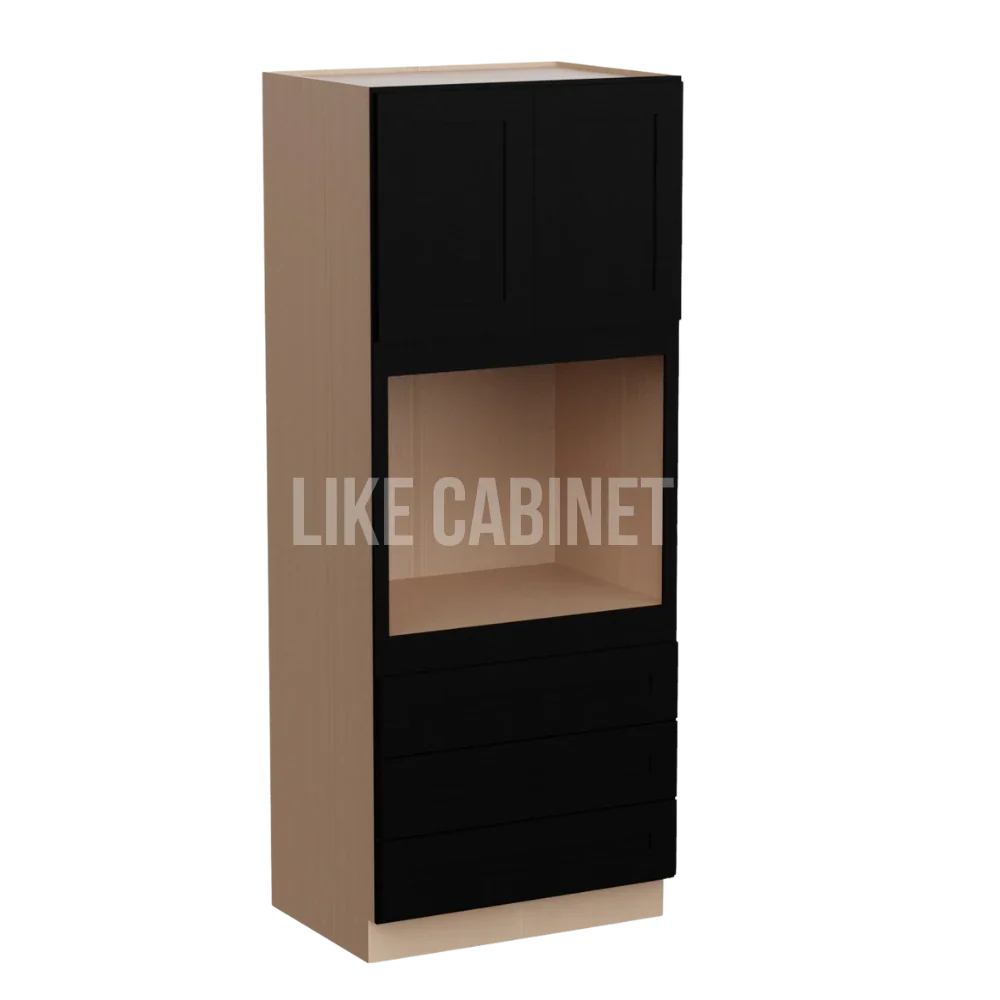 Iron Black 33'' W Oven Pantry Cabinet