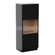 Iron Black 33'' W Oven Pantry Cabinet