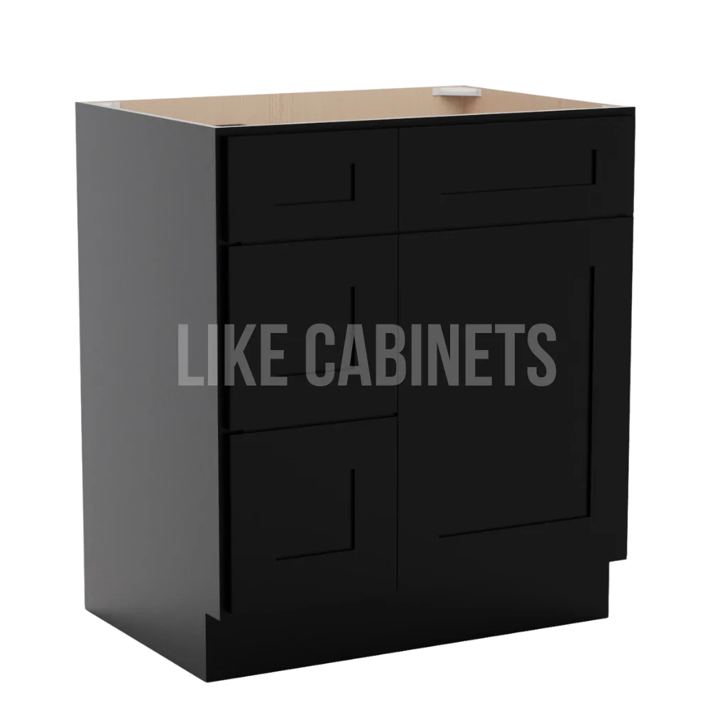 Iron Black 30'' W Vanity Combo with Drawers