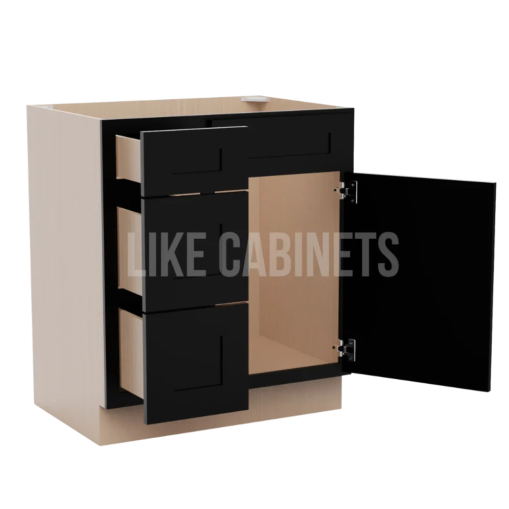 Iron Black 30'' W Vanity Combo with Drawers