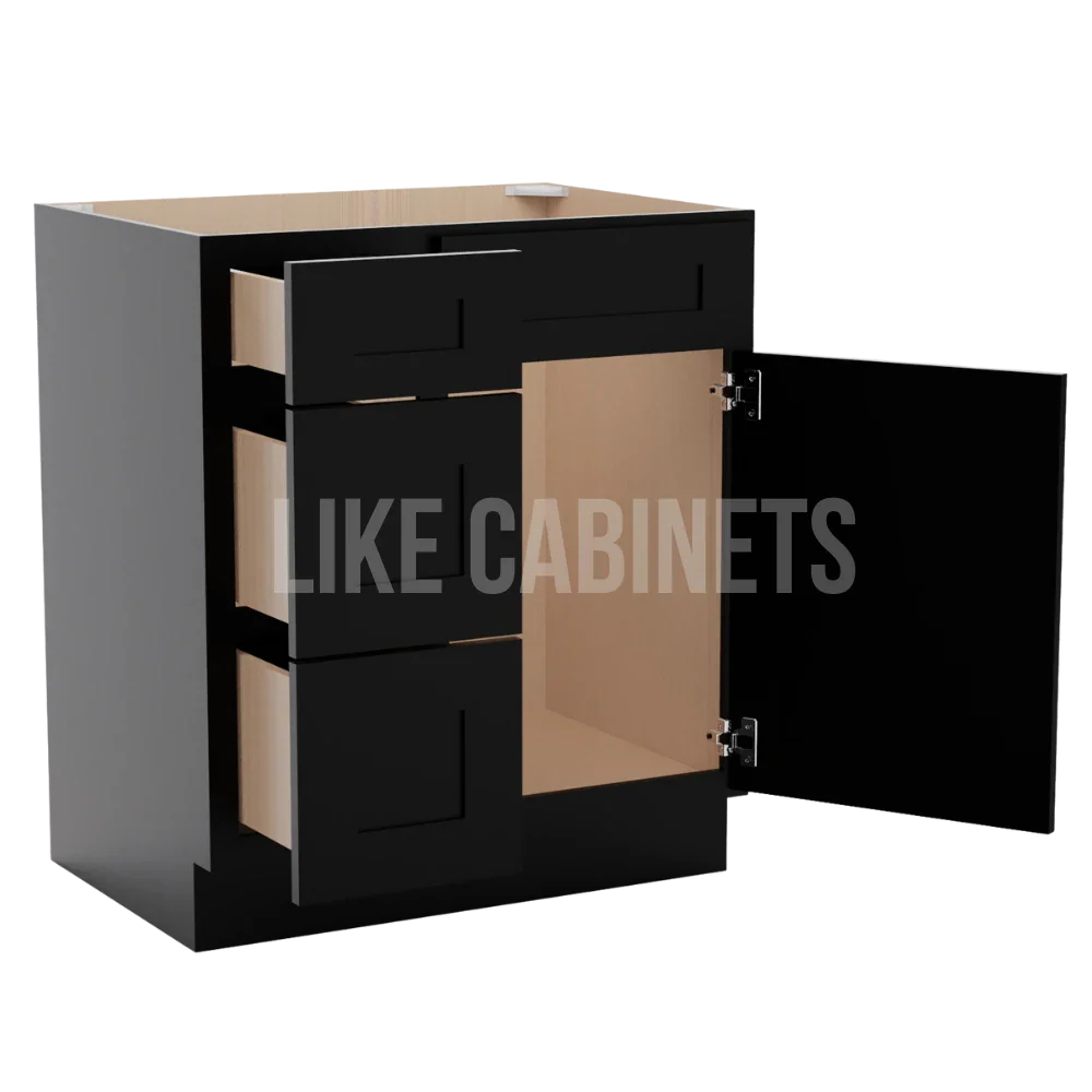 Iron Black 30'' W Vanity Combo with Drawers