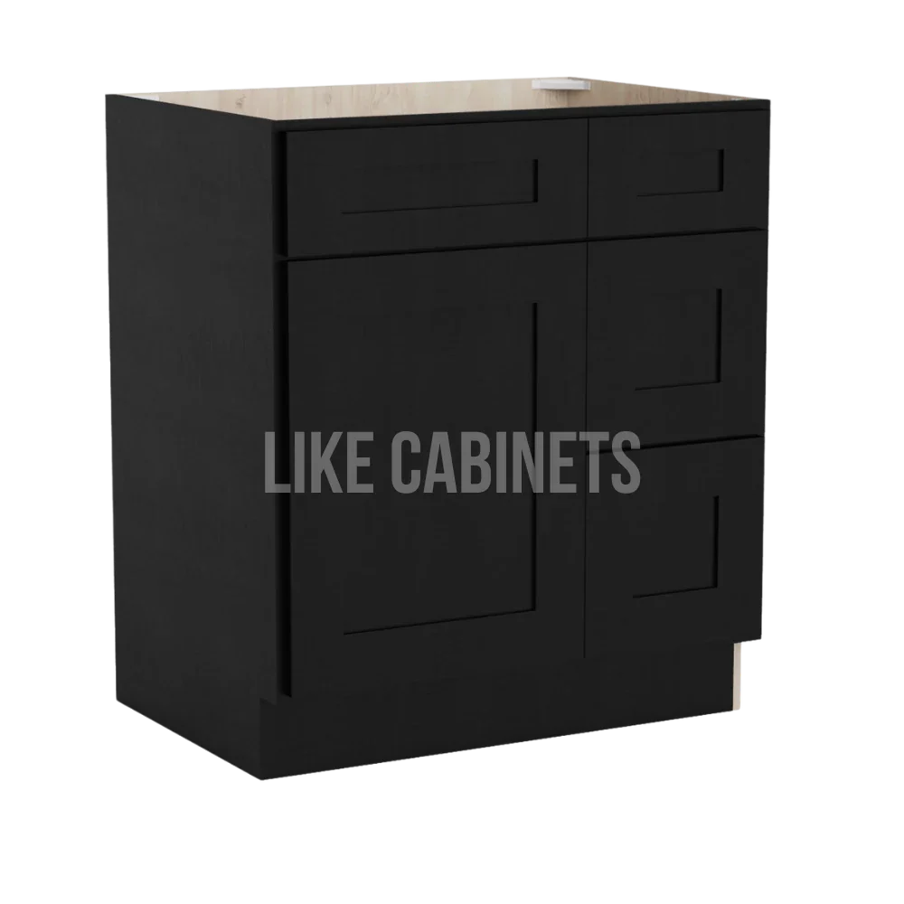 Iron Black 30'' W Vanity Combo with Drawers