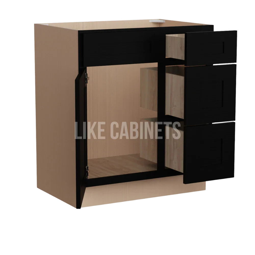 Iron Black 30'' W Vanity Combo with Drawers