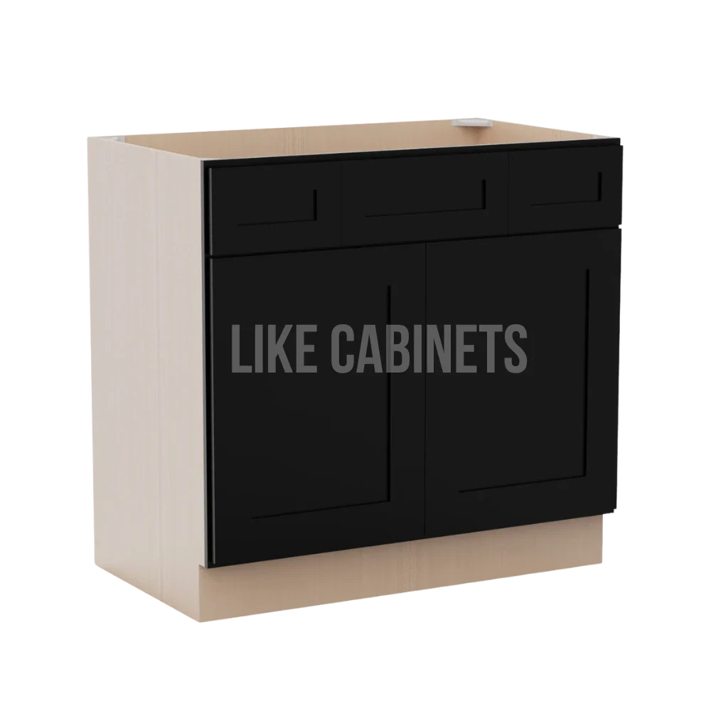 Iron Black Vanity Combo Cabinet