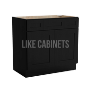 Iron Black Vanity Combo Cabinet