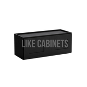 Iron Black 12'' H Double Door Wall Cabinet