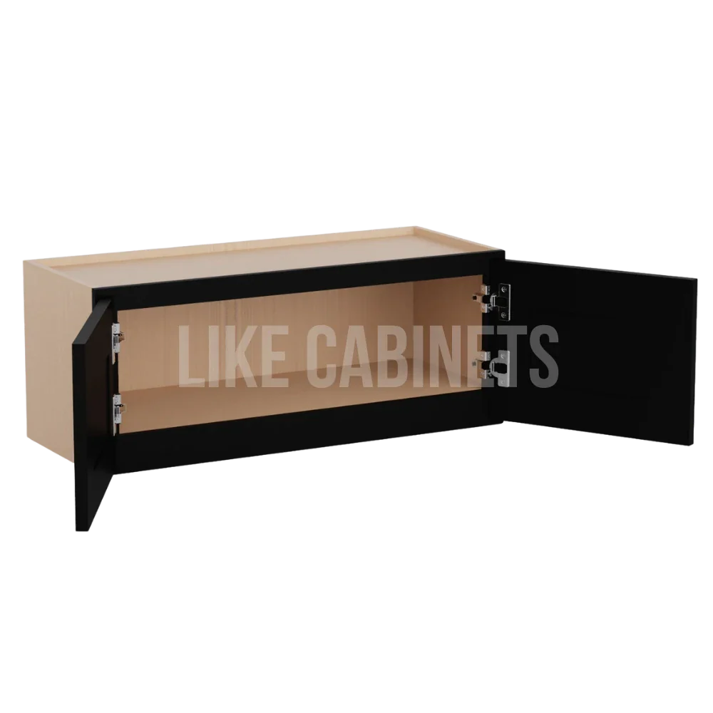 Iron Black 12'' H Double Door Wall Cabinet