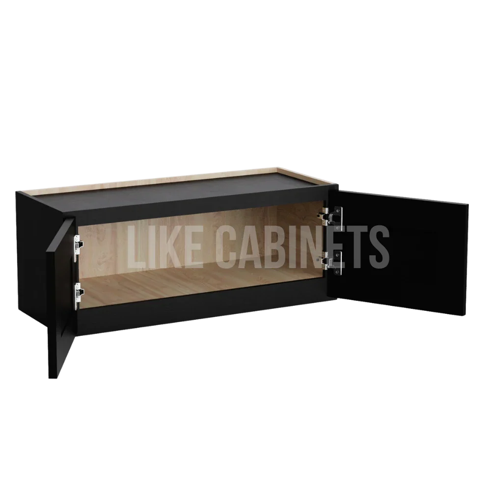 Iron Black 12'' H Double Door Wall Cabinet