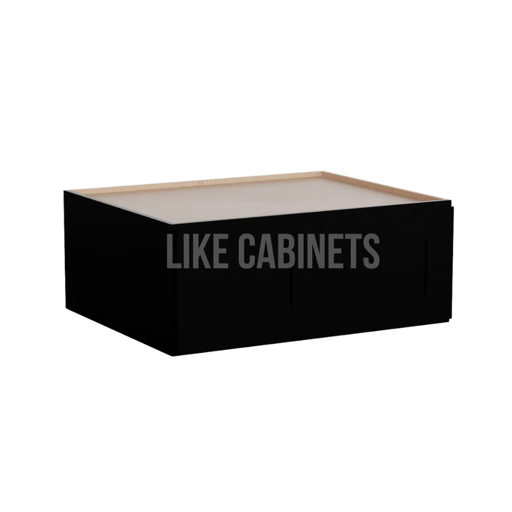 Iron Black 30'' W Refrigerator Wall Cabinet 24'' Deep