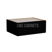 Iron Black 30'' W Refrigerator Wall Cabinet 24'' Deep