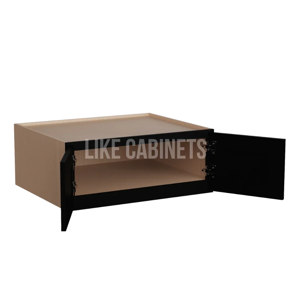 Iron Black 30'' W Refrigerator Wall Cabinet 24'' Deep