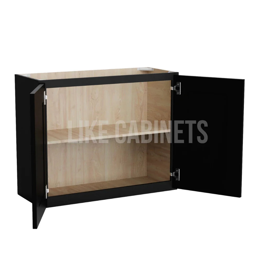 Iron Black 24'' H Double Door Wall Cabinet