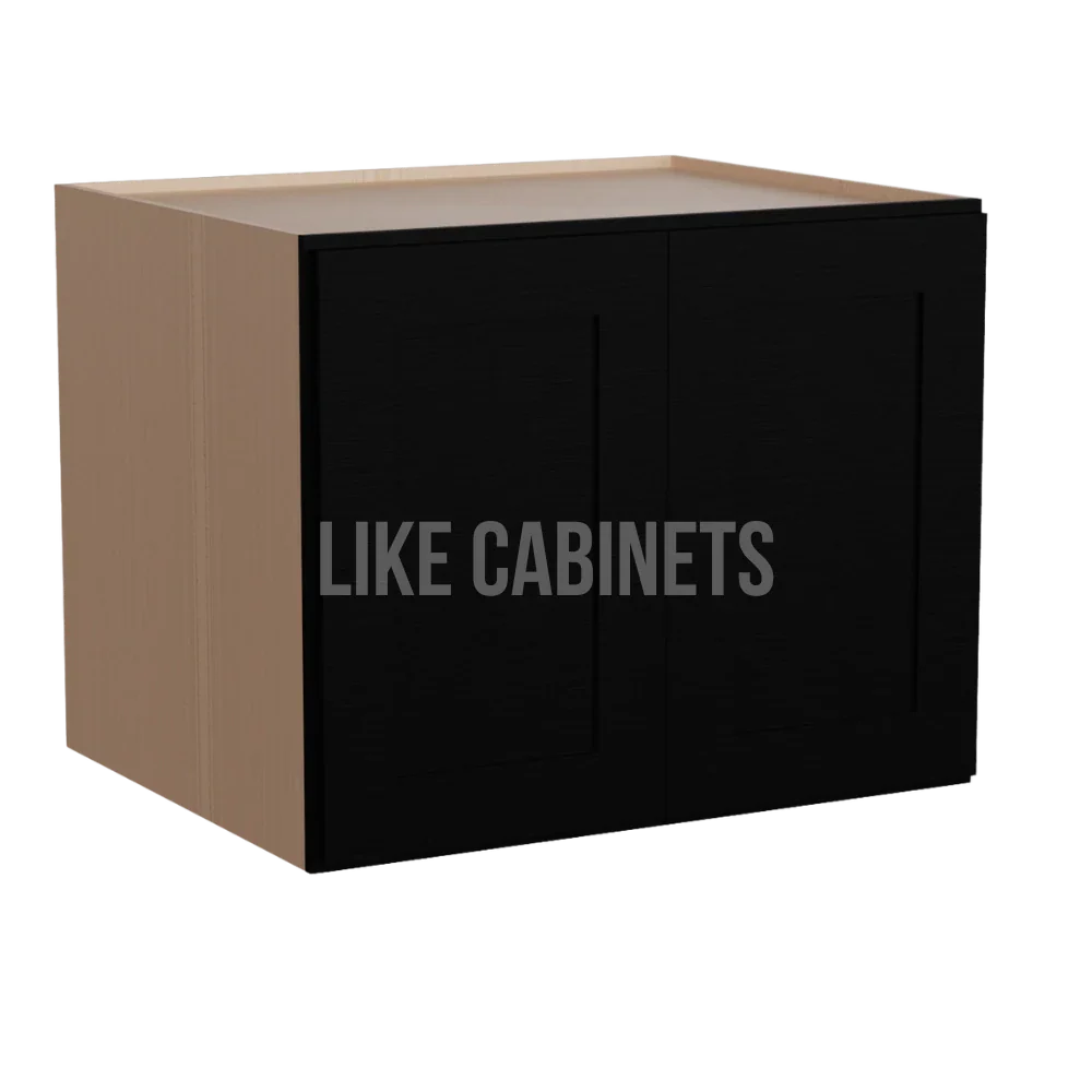 Iron Black 24'' H Refrigerator Wall Cabinet 24'' Deep