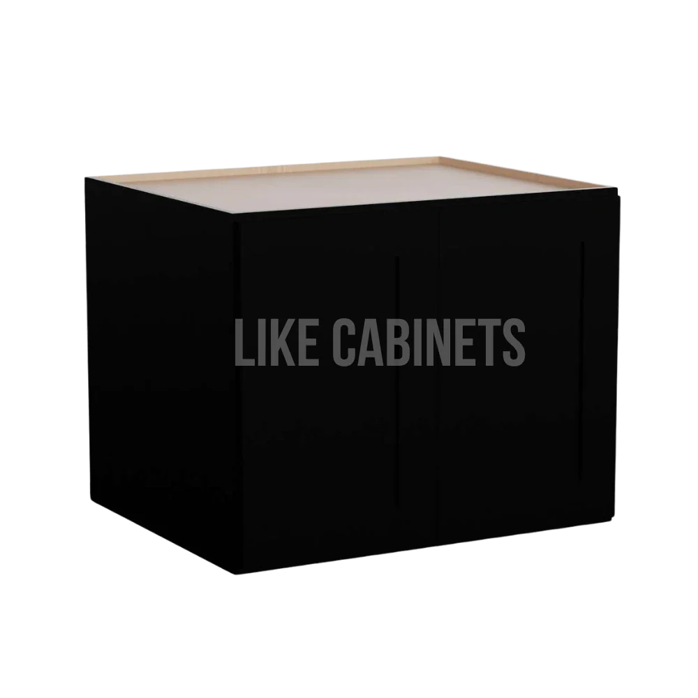 Iron Black 24'' H Refrigerator Wall Cabinet 24'' Deep