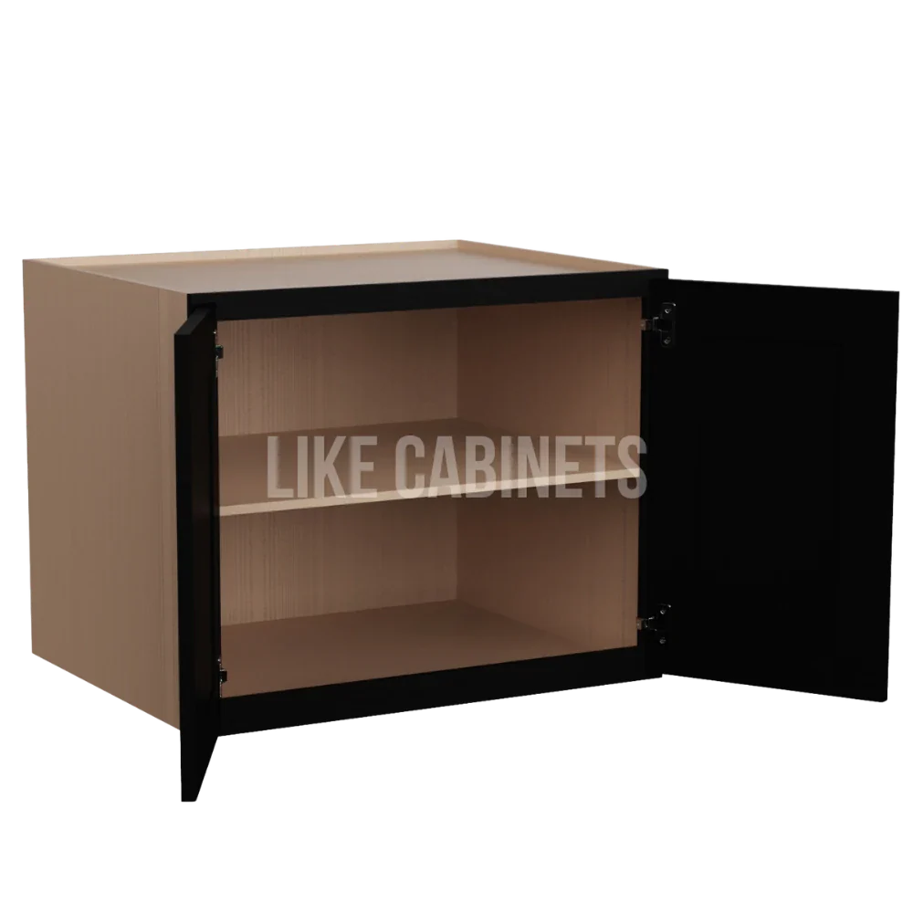 Iron Black 24'' H Refrigerator Wall Cabinet 24'' Deep