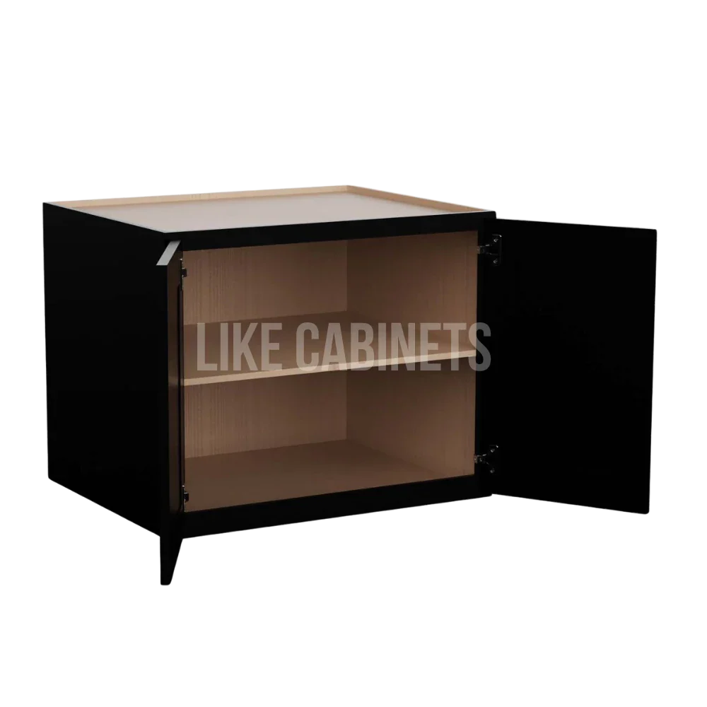 Iron Black 24'' H Refrigerator Wall Cabinet 24'' Deep