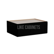 Iron Black 33'' W Refrigerator Wall Cabinet 24'' Deep