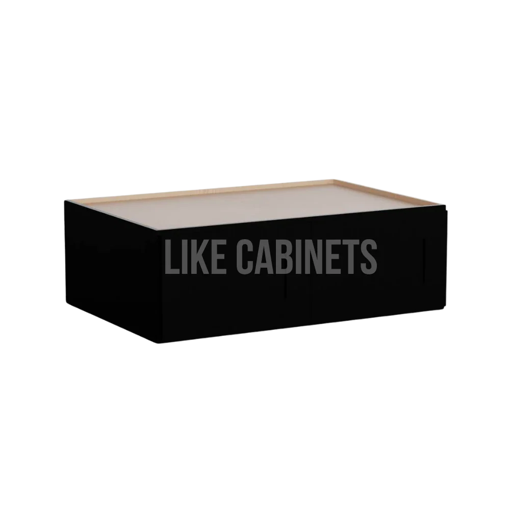 Iron Black 36'' W Refrigerator Wall Cabinet 24'' Deep