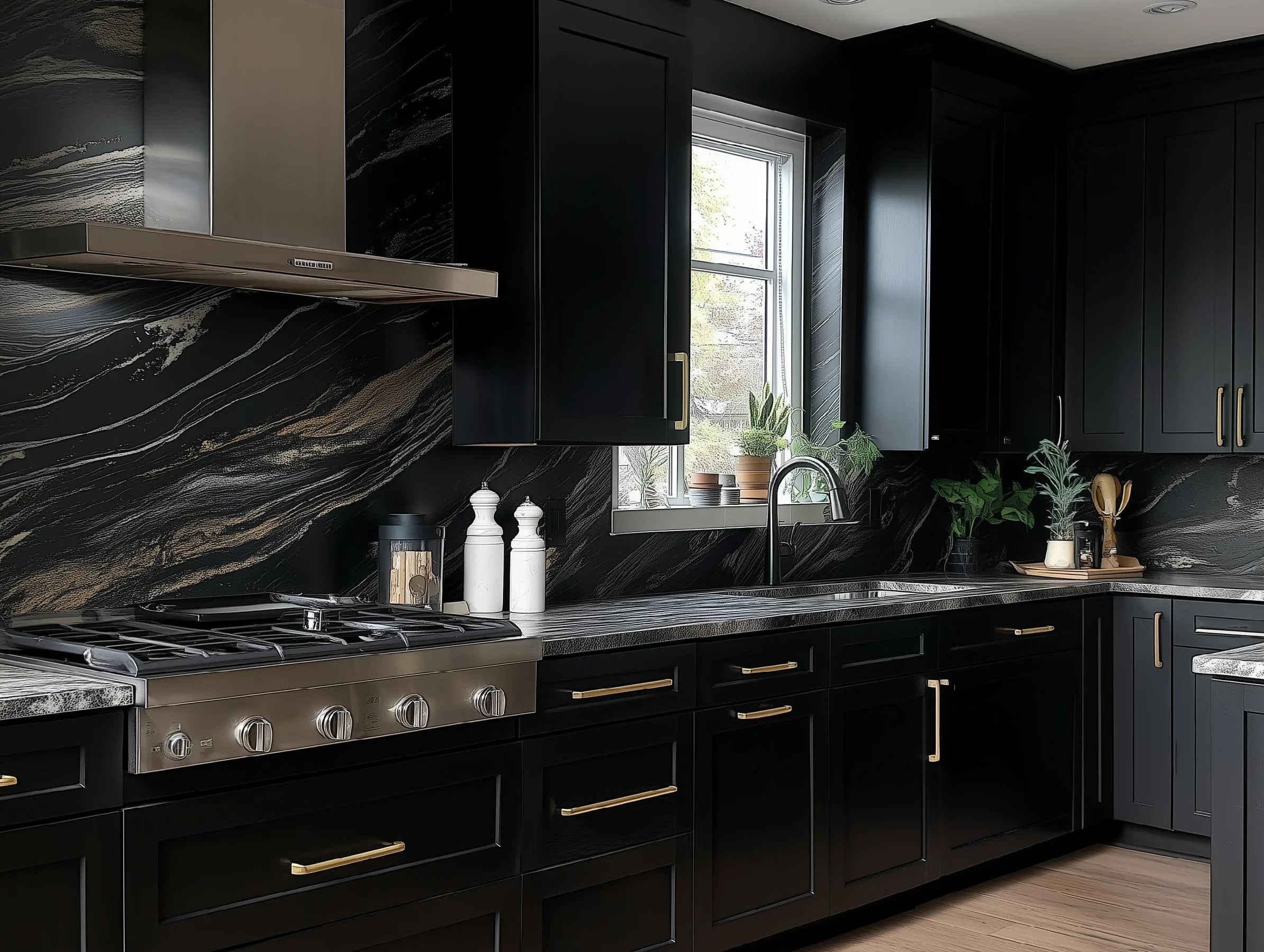 Iron Black Shaker Angle Wall Cabinet