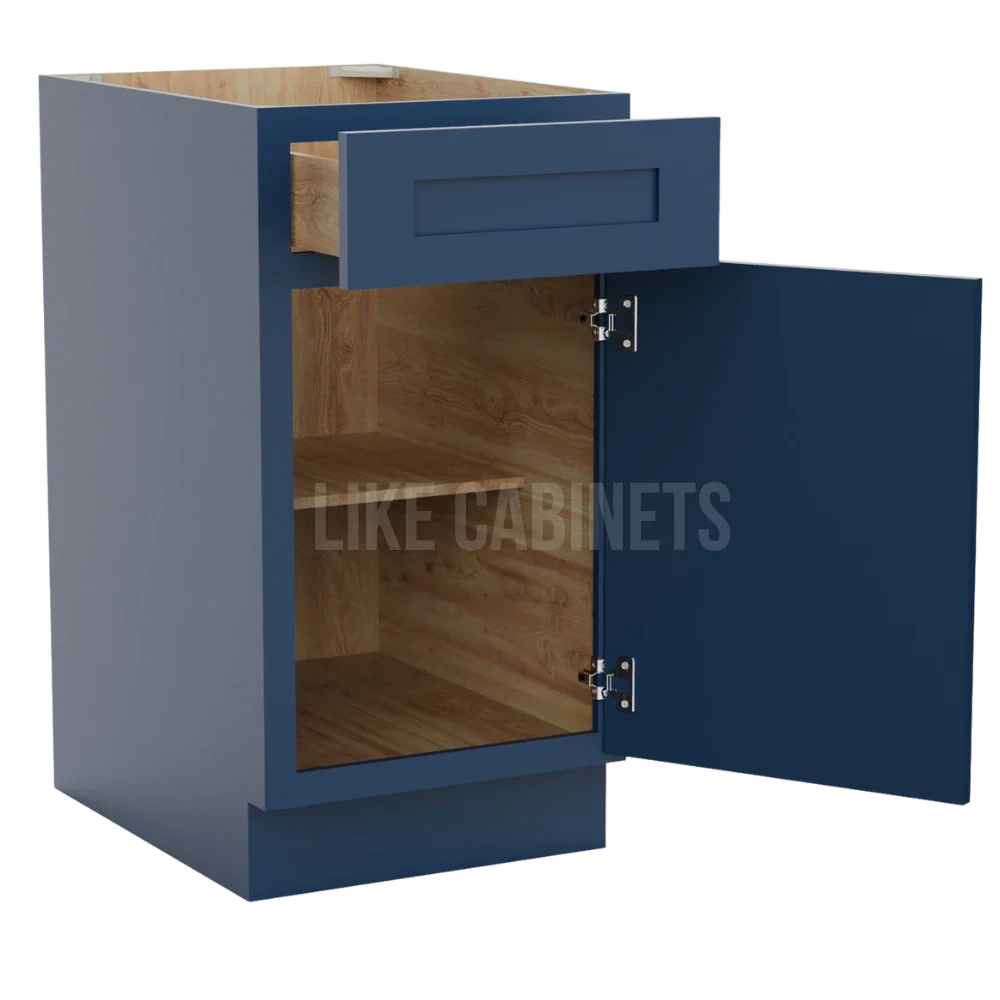 Navy Blue Cabinet with Single Door & Drawer