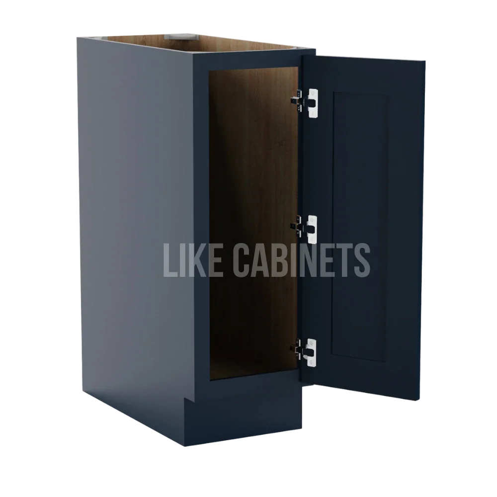 Navy Blue Shaker Full Height Single Door Base Cabinet