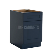 Navy Blue Shaker Document File Base Cabinet