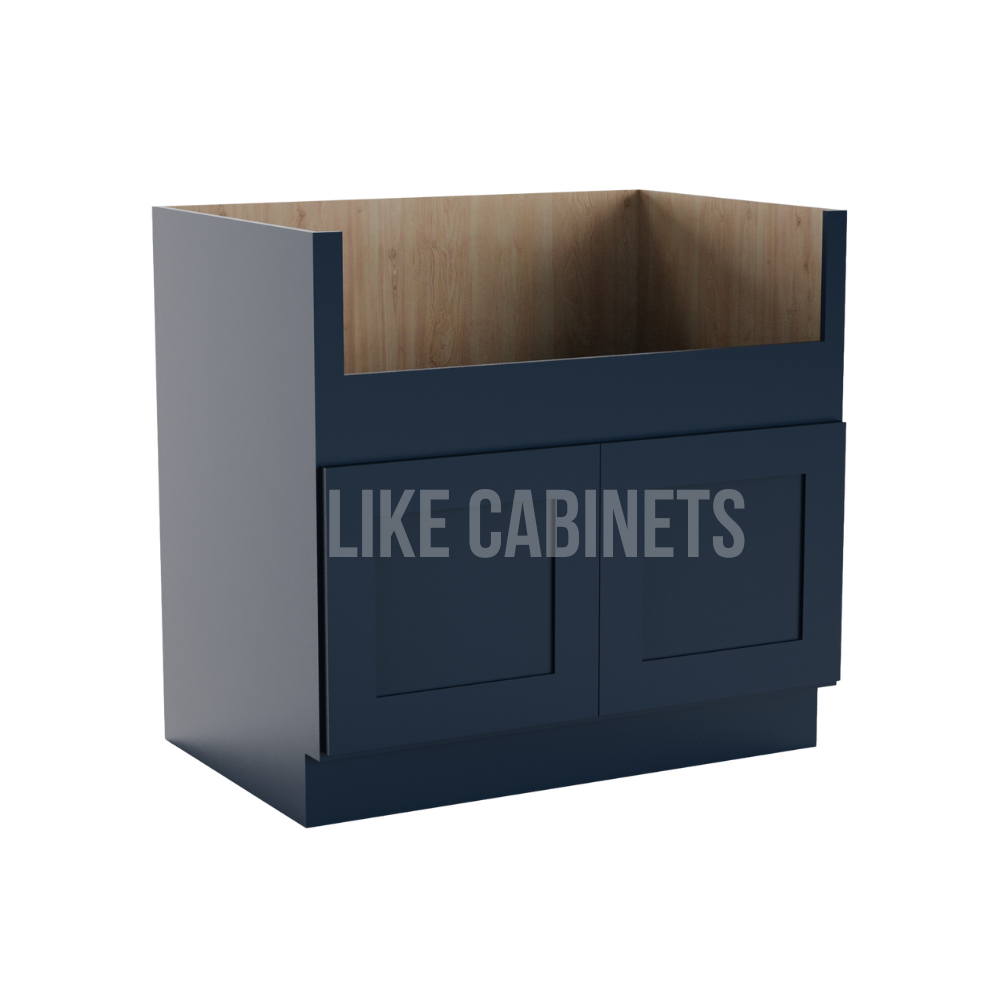 Navy Blue Shaker Farmhouse Sink Base