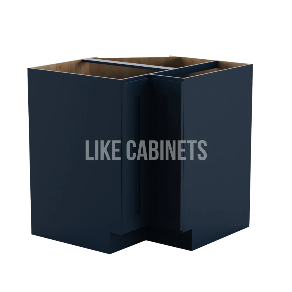 Navy Blue Shaker Lazy Susan Base Cabinet