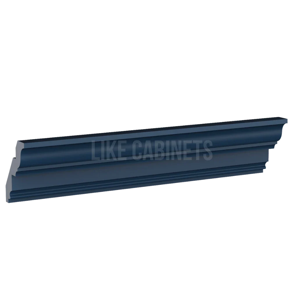 Navy Blue Shaker Inset Crown Moulding