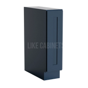 Navy Blue Shaker Spice Pull Base Cabinet