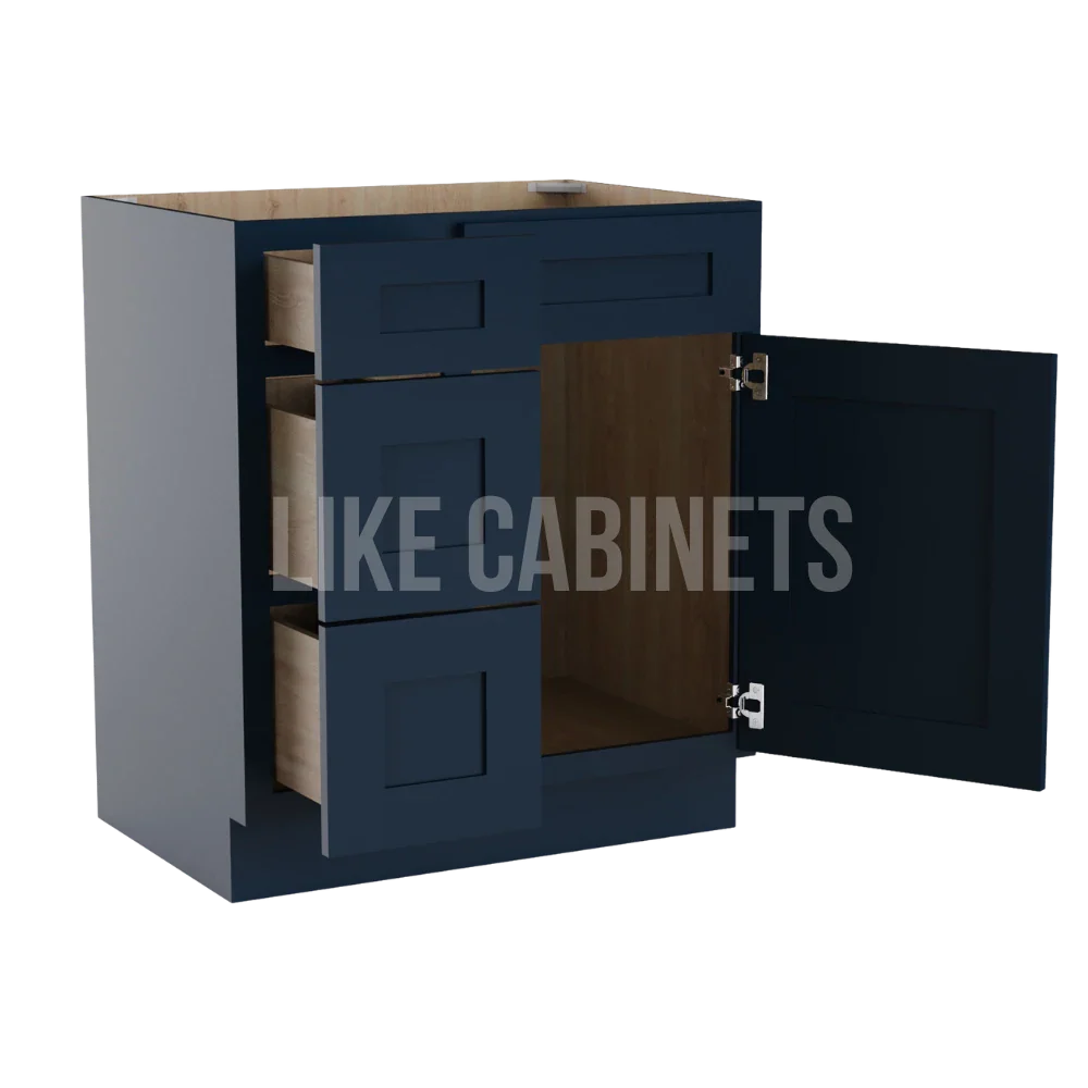 Navy Blue Shaker 30'' W Vanity Combo with Drawers