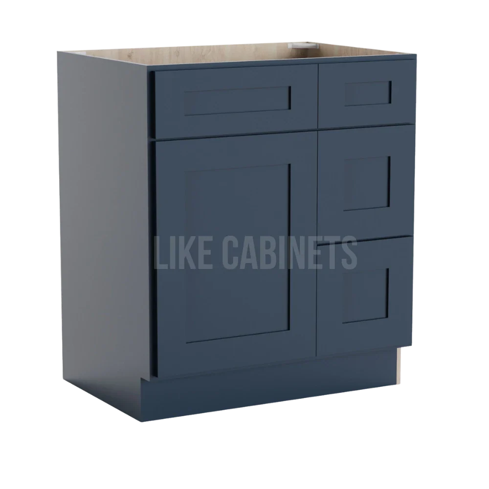 Navy Blue Shaker 30'' W Vanity Combo with Drawers
