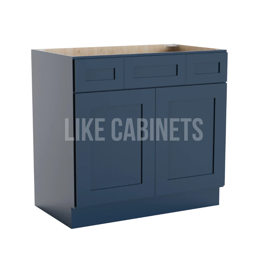 Navy Blue Shaker Vanity Combo Cabinet