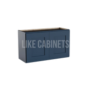Navy Blue Shaker 18'' H Double Door Wall Cabinet