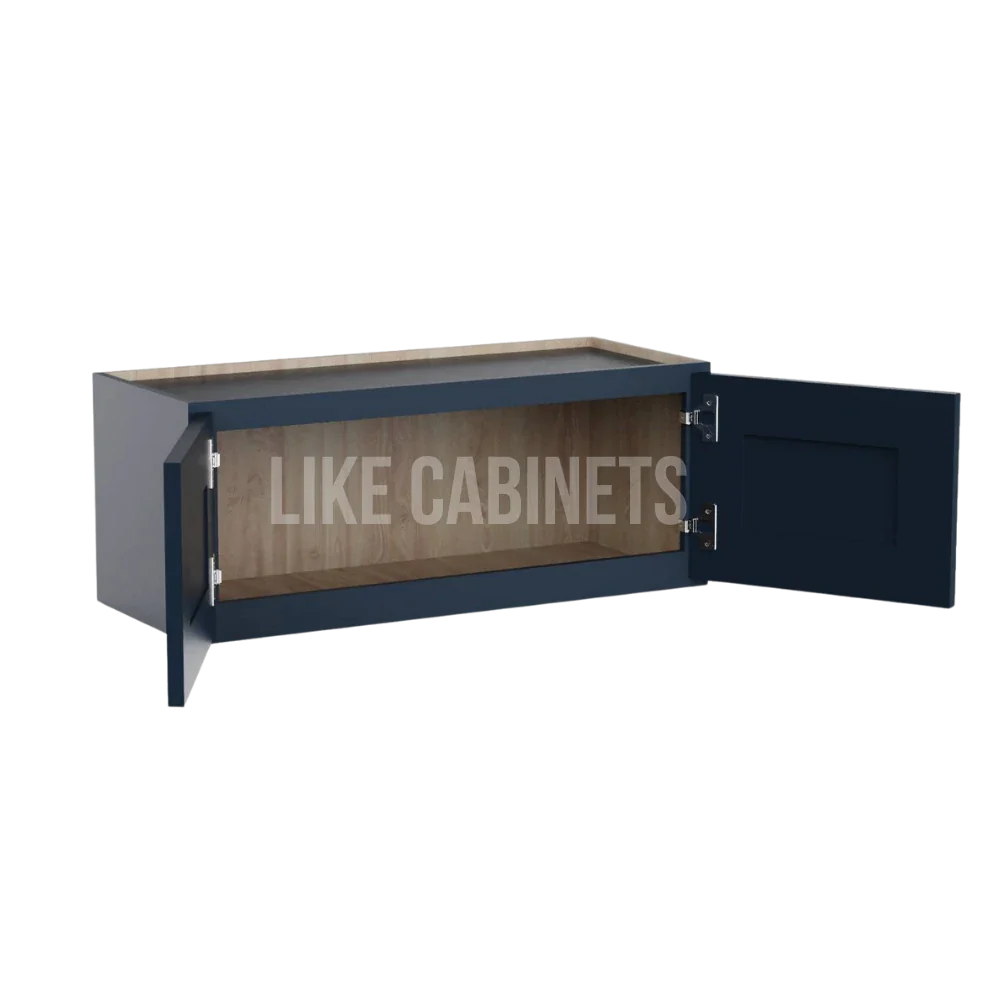 Navy Blue Shaker 15'' H Double Door Wall Cabinet