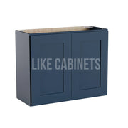Navy Blue Shaker 24'' H Double Door Wall Cabinet