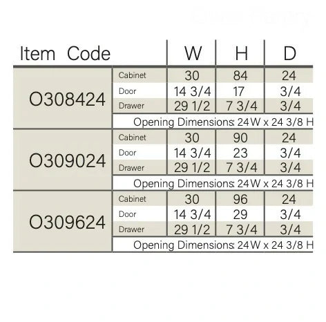 Double Smokey Gray 30'' W Double Door Oven Pantry Cabinet with Three Drawers