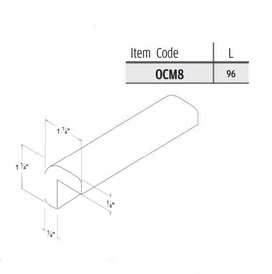 High Gloss White Outside Corner Moulding
