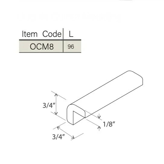 Dove White Slim Shaker Outside Corner Moulding
