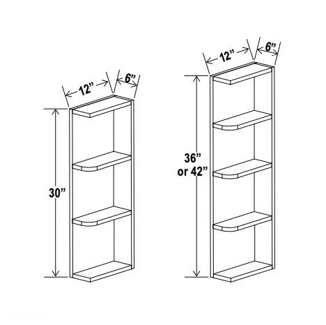 Aston Green Open End Shelf (Reversible)