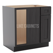 Smokey Ash Blind Corner Base Cabinet (L/R interchangeable)