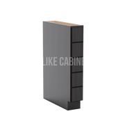 Smokey Ash Base Spice Cabinet with 5 Drawers