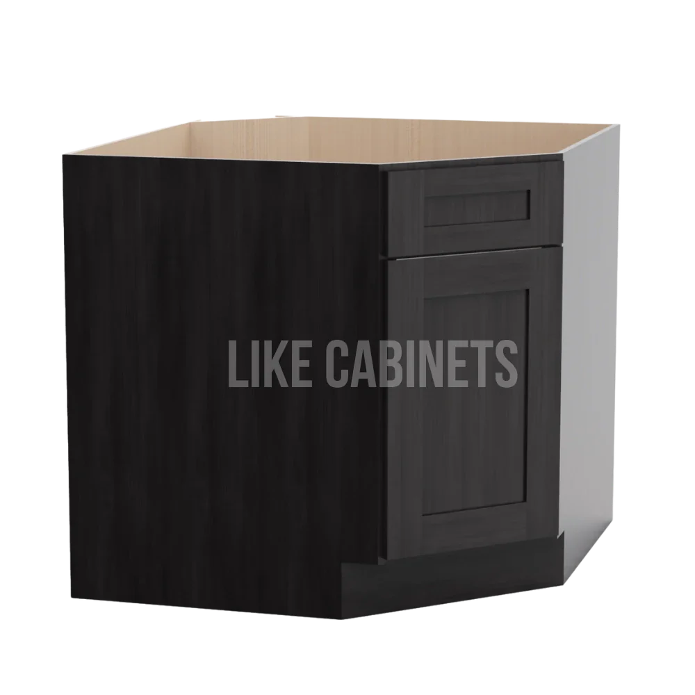 Smokey Ash Corner Sink Base Cabinet